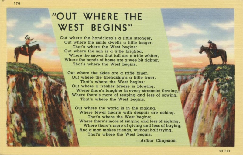 Quote/Counterquote “Where the West begins” and the East peters out…